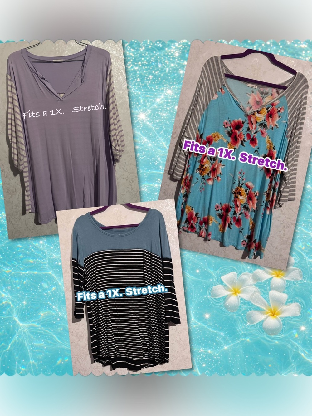 Three 1X Tops